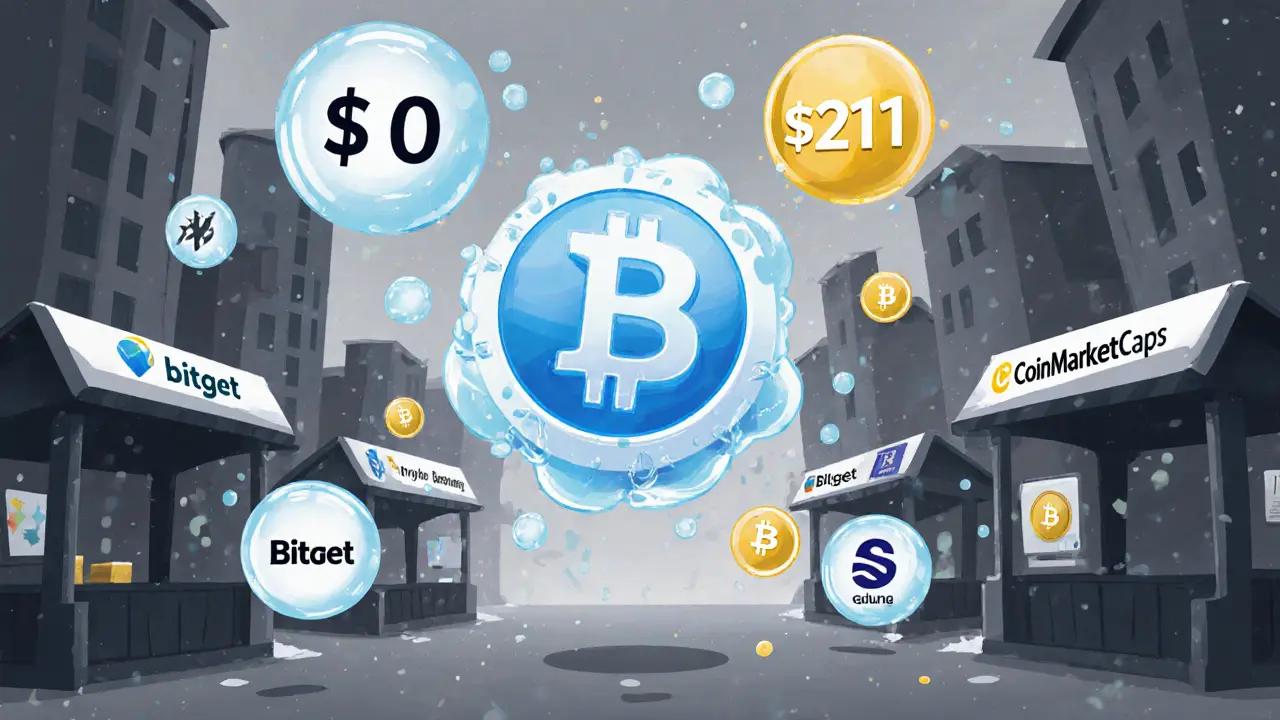 Animated marketplace with <h2>Understanding the SIL Finance airdrop</h2> and  price bubbles swirling around a glowing SIL token.