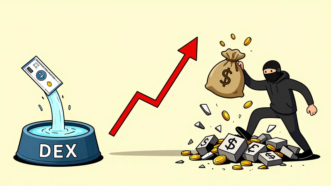 A single blockchain transaction showing a flash loan manipulating prices and draining a DeFi protocol in 15 seconds.