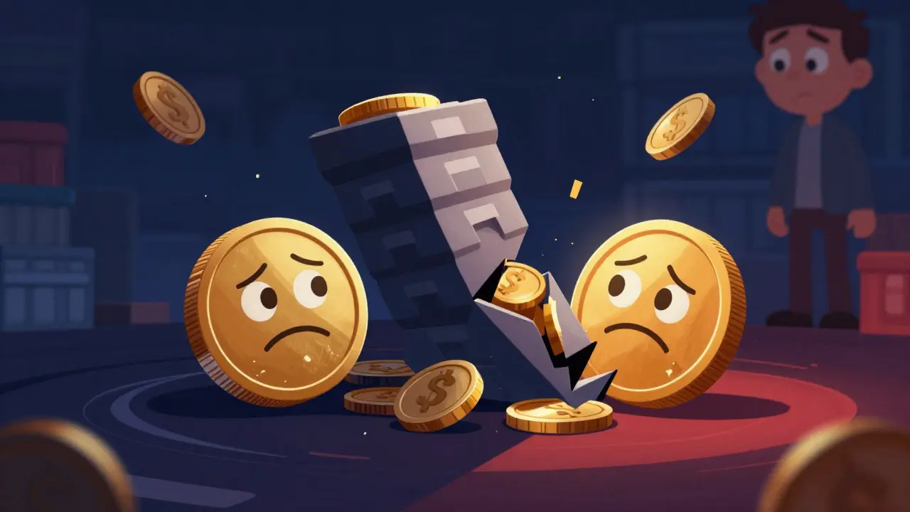 Two tokens collapsing during market crash
