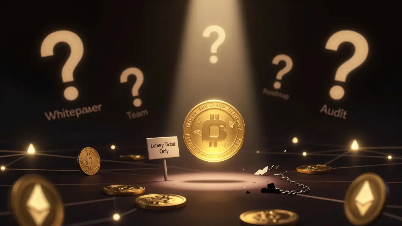 A single CHUANPU token floating alone in darkness, surrounded by broken symbols of legitimacy.