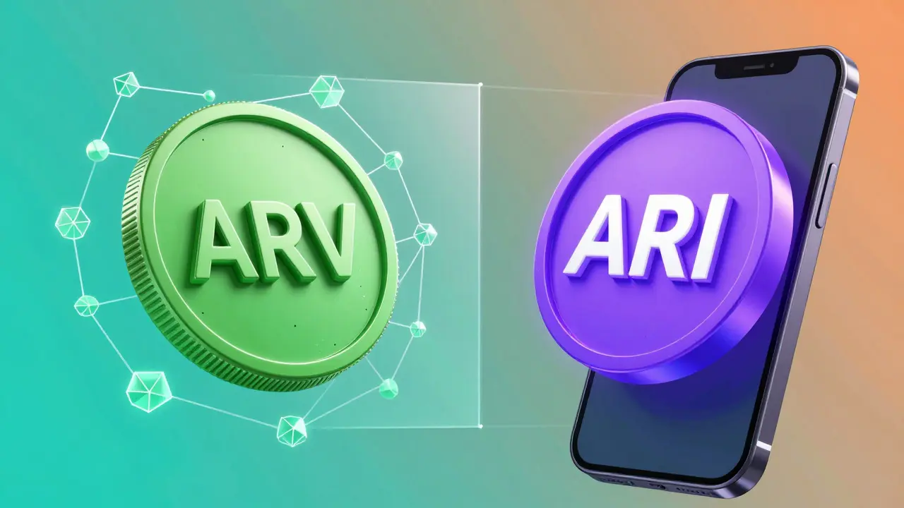 Visual comparison of ARV and ARI tokens in 3D style