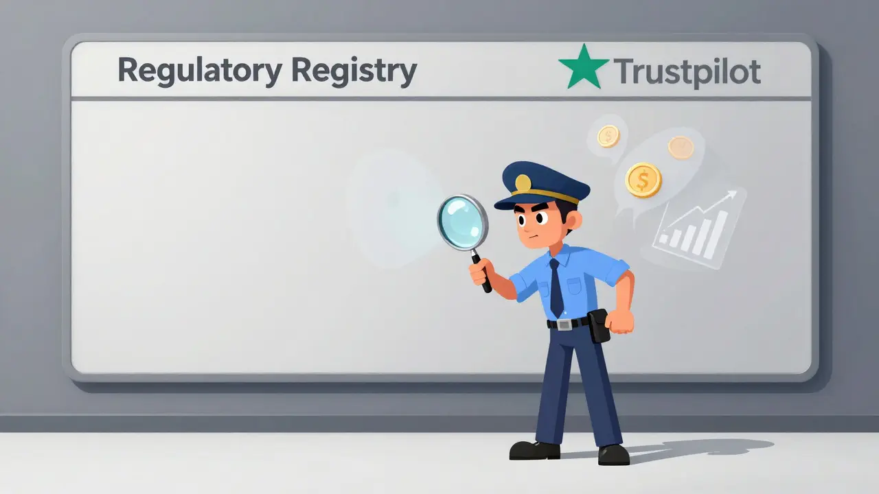 Detective finding no records for Bitzon on regulatory walls