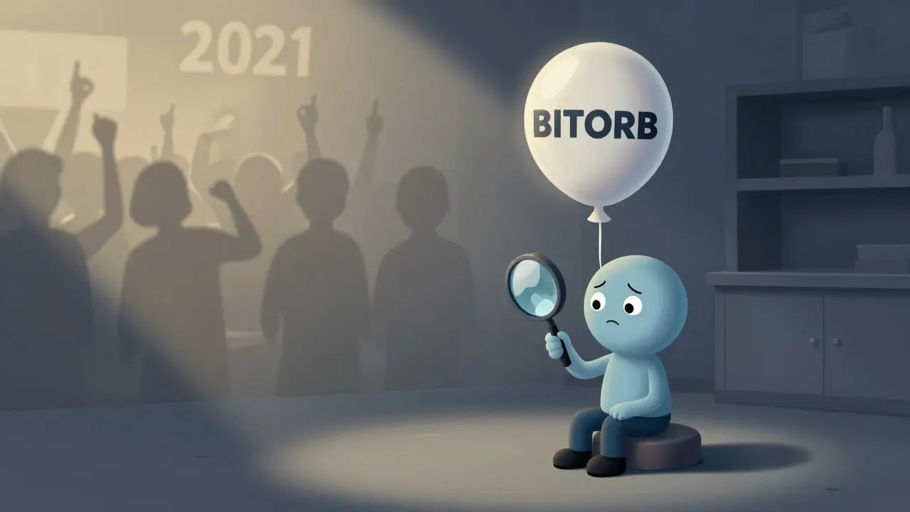 Lonely character sitting on a deflated balloon reflecting on crypto market decline