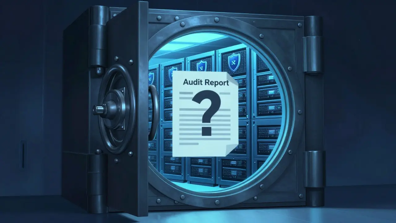 Secure vault with hidden audit report documents