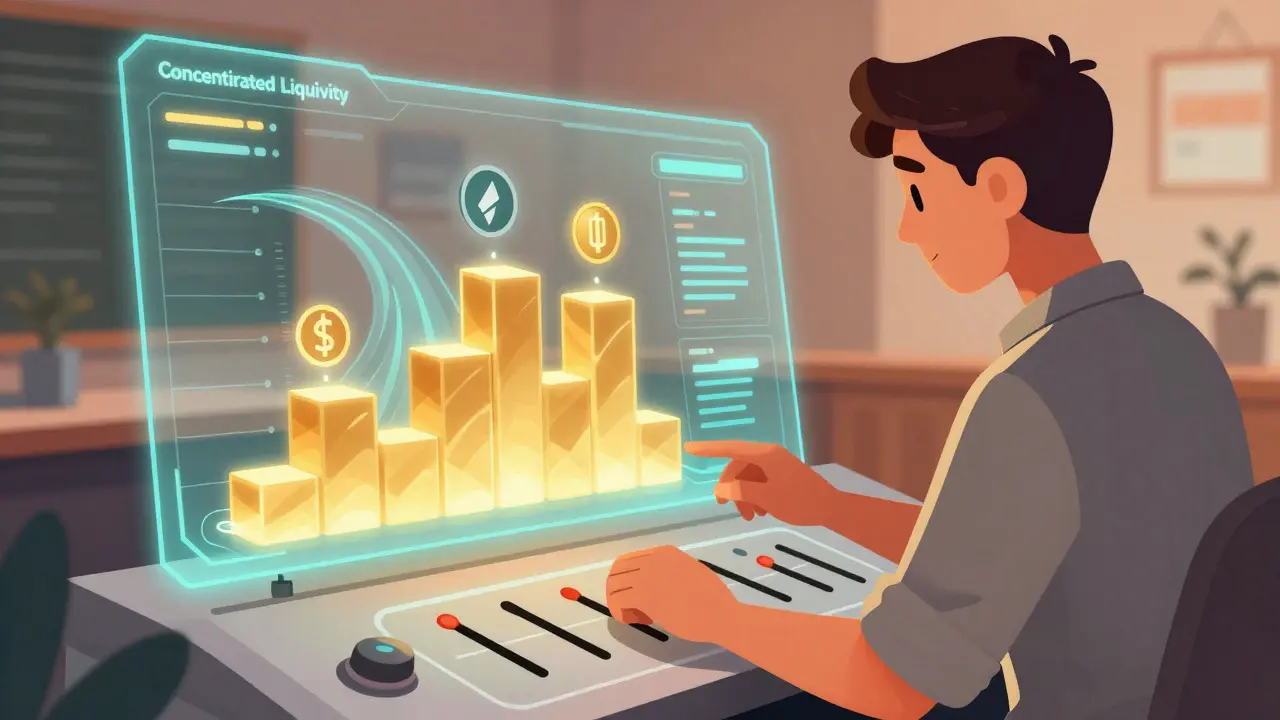 Trader adjusting holographic liquidity sliders in a digital interface