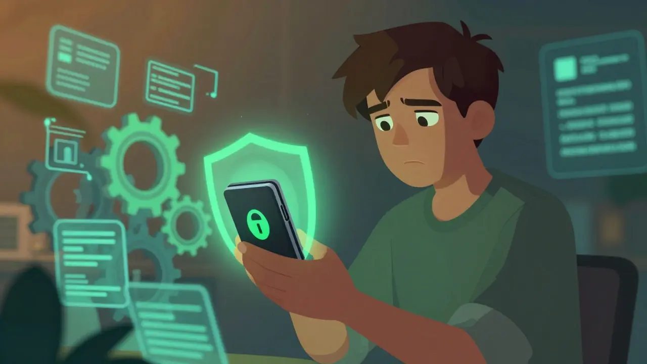 User securing crypto with hardware wallet and smart contract shields